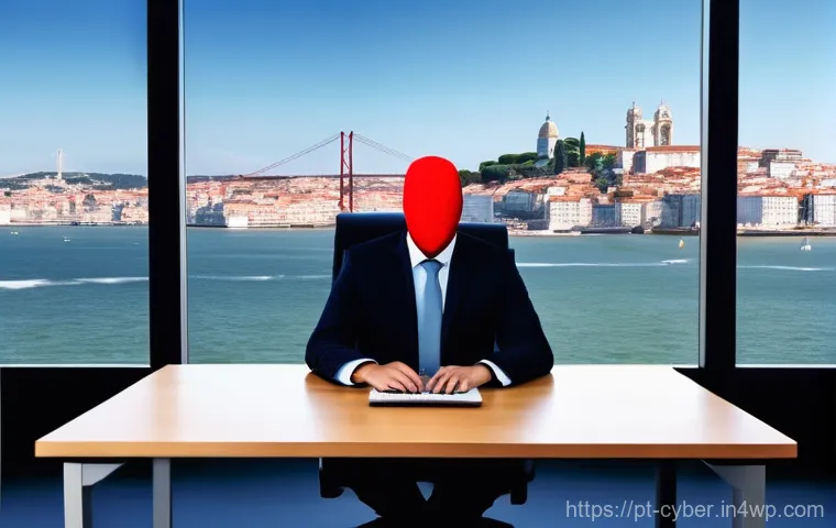 사이버 보안 규정 준수 교육 프로그램의 필요성 - **Prompt:** A dynamic side-by-side or split image depicting the evolution of a Portuguese employee's...