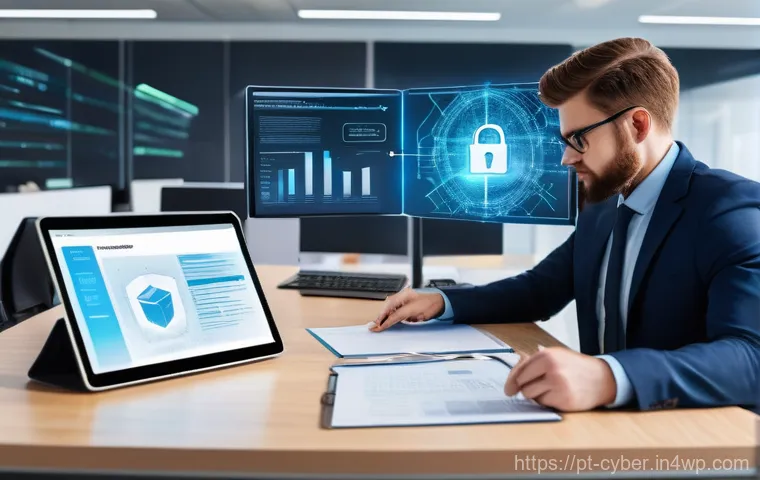 사이버 보안 규정 준수 관련 문서화의 중요성 - **Cybersecurity Documentation: The Invisible Shield of Trust**
"A diverse team of professionals,...