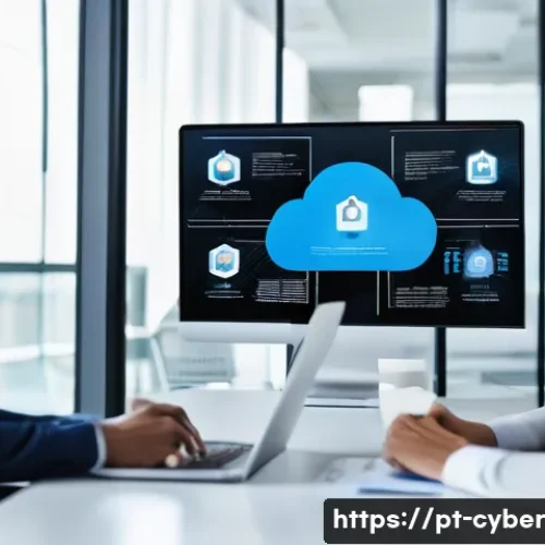 Home 31 사이버 보안 규정 준수 문화 구축 방법 - A modern corporate office scene featuring a diverse group of employees engaged in a cybersecurity tr...